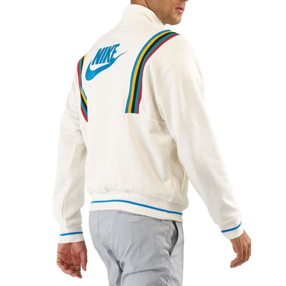Nike Sportswear Reissue 1988 Track Jacket White Multi Stripe Retro Full Zip M